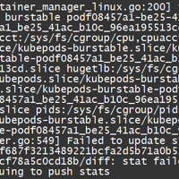 kubelet日志报错提示Failed to update stats for container